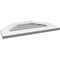 Ekena Millwork Octagonal Top Surface Mount PVC Gable Vent w/ 3-1/2"W x 1"P Standard Frame, 24"W x 14"H GVPOT24X1401SN - alternate 3